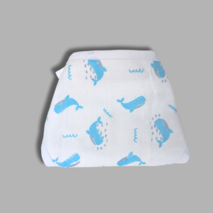 NAPPY (back folded) blue whale