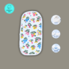 Muslin Burp Cloth Front. Soft, breathable, airflow, Flowers design printed