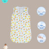 Yellow Lemon designed Muslin Sleeping bag image with baby