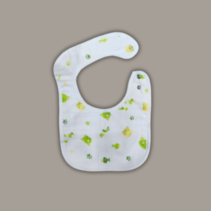 Muslin Baby bib cloth. with 2 buttons, buttoned on top button, soft to touch